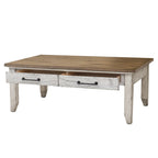 Two-Tone Ivory and Honey Coffee Table