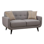 Crystal Grey 3-Piece Living Room Sofa Set