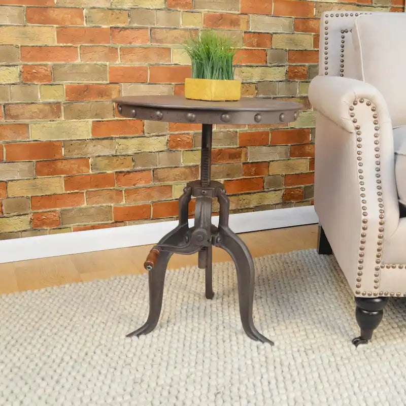 Regan Adjustable Accent Table - Industrial