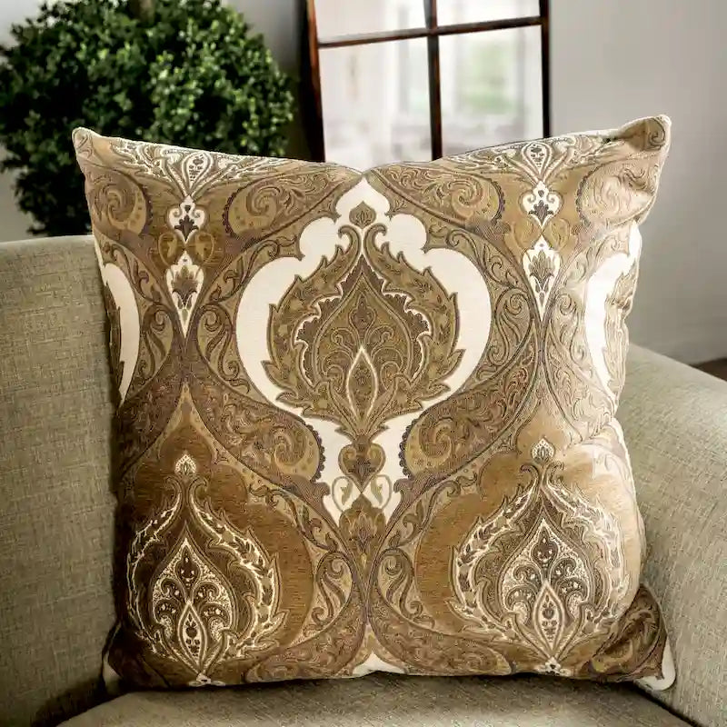 Brondon Traditional Cream Chenille Upholstered Rolled Arms Sofa by Furniture of America