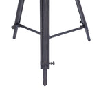 Metal Compass Accent Table with Clock and Clear Glass Top - White or Black - Roche River Decor