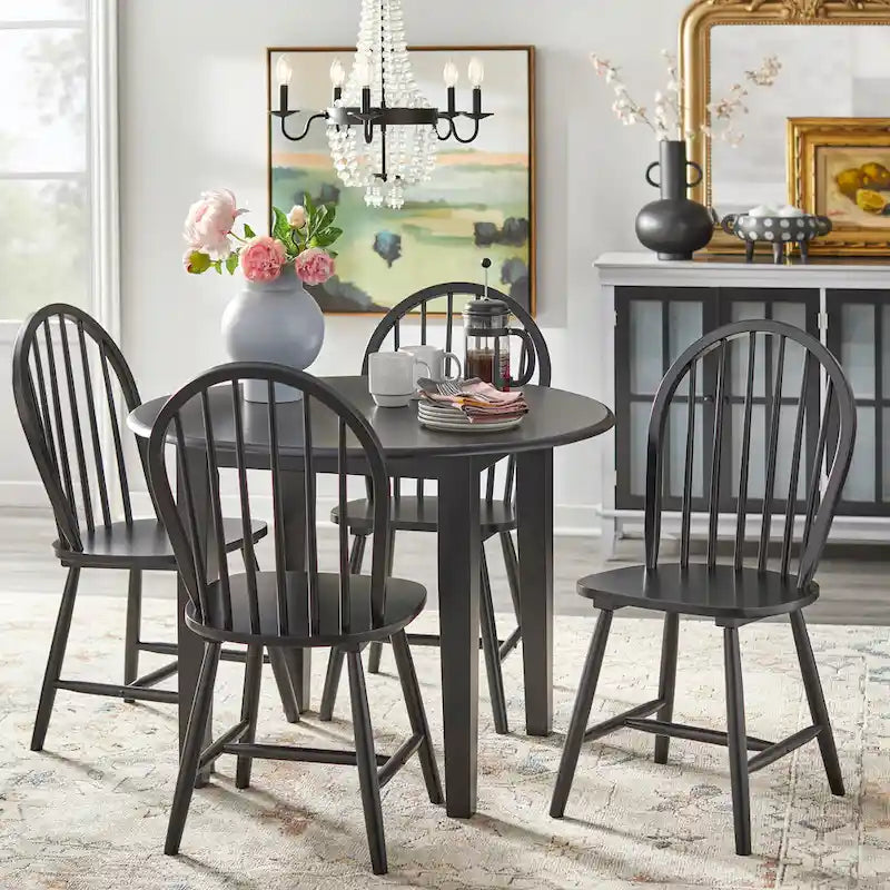Simple Living Rollo Solid Wood Drop Leaf Dining Table