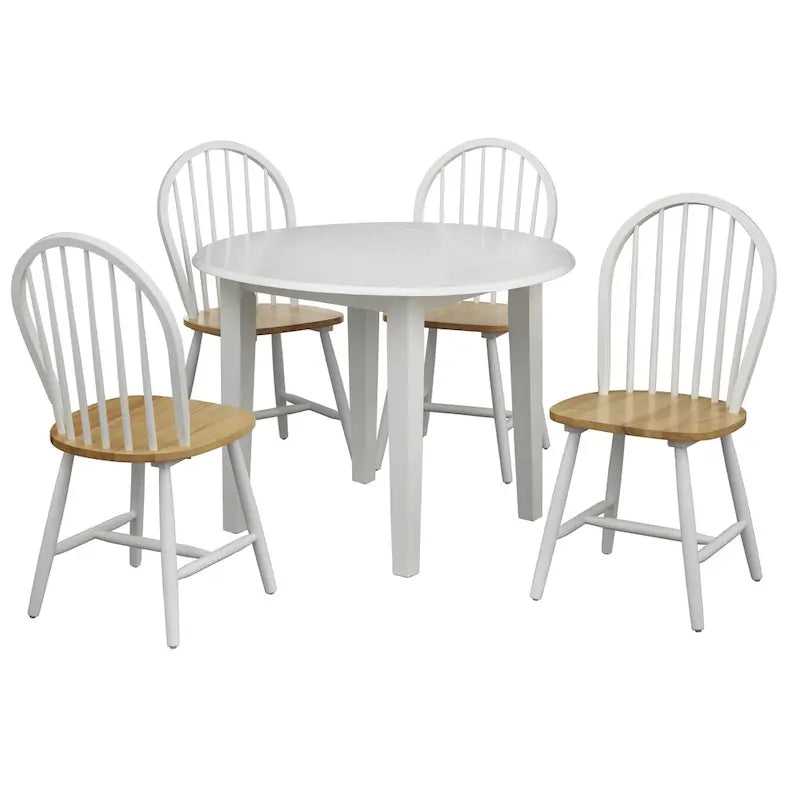 Simple Living Rollo Solid Wood Drop Leaf Dining Table