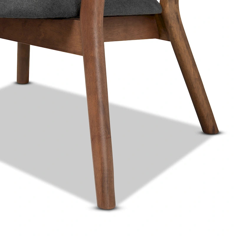 Baron Mid-Century Modern 2-Piece Living Room Accent Chair Set