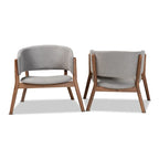 Baron Mid-Century Modern 2-Piece Living Room Accent Chair Set