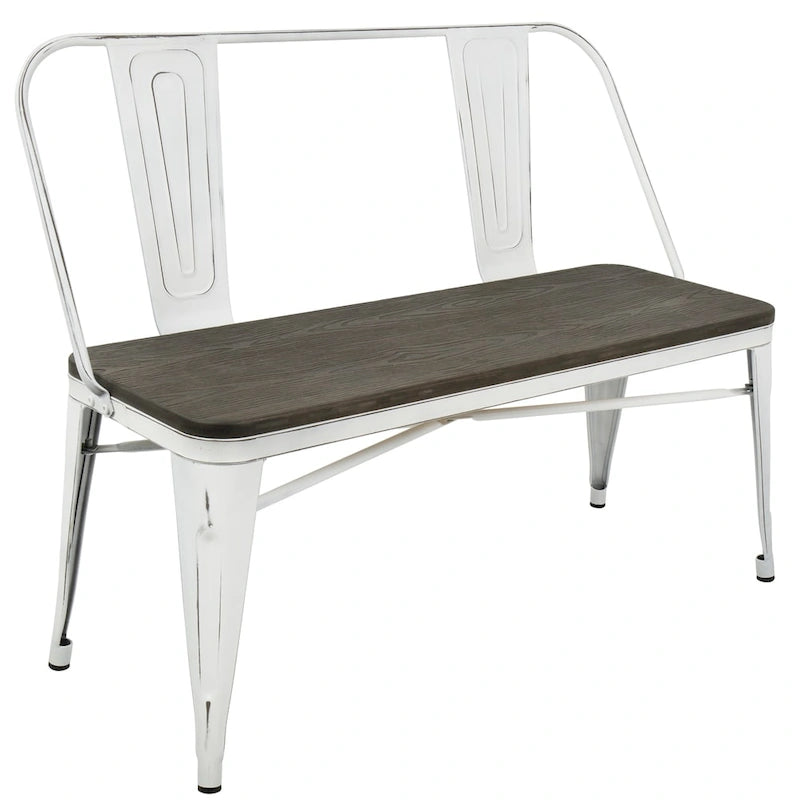 Carbon Loft Boyer Industrial Metal and Wood Dining/ Entryway Bench