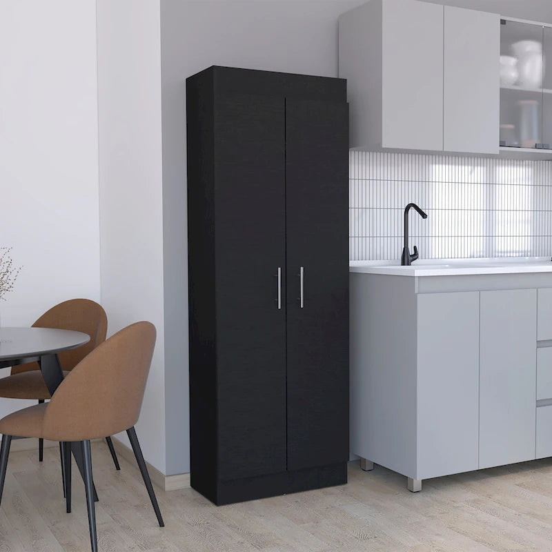 Nepal Pantry Cabinet, Space-Efficient 2-Door Design
