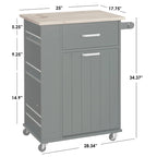 Simple Living Lima Rolling Kitchen Cart