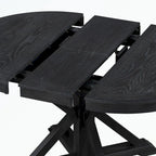 Dining Table Set with Extendable Table and 4 Upholstered Chairs