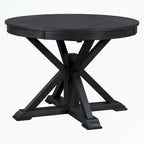 Dining Table Set with Extendable Table and 4 Upholstered Chairs