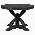 Dining Table Set with Extendable Table and 4 Upholstered Chairs