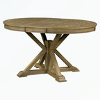 Dining Table Set with Extendable Table and 4 Upholstered Chairs