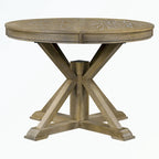 Dining Table Set with Extendable Table and 4 Upholstered Chairs