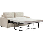 Manchester Corduroy 70 inch Square Arms Sleeper Sofa with Mattress