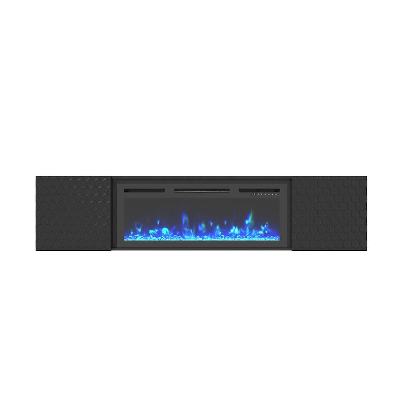 67 MDF Wall Mounted TV Stand with 36 Electric Fireplace