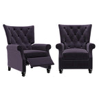 Copper Grove Plush Pushback Recliner Chairs (Set of 2)