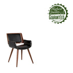 Carson Carrington Kjerringvag Faux Leather Mid-Century Dining Chair with Metal Legs