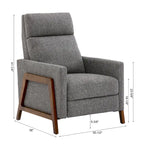 Vinton Push Back Recliner in Performance Fabric