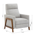 Vinton Push Back Recliner in Performance Fabric