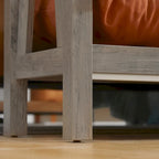 HOMCOM Farmhouse Console Table with Storage Shelf