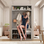 Hall Tree Storage Bench Shoe Rack Entryway Hall Tree Shoe Storage