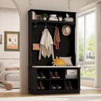 Hall Tree Storage Bench Shoe Rack Entryway Hall Tree Shoe Storage