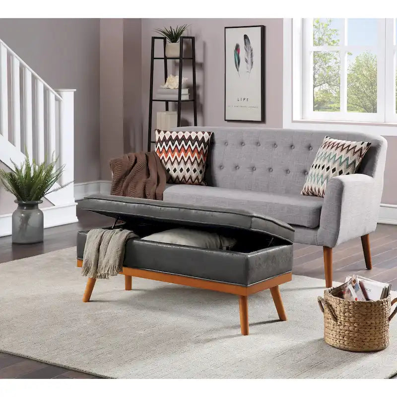 Carson Carrington Sastamala Mid-century Storage Bench