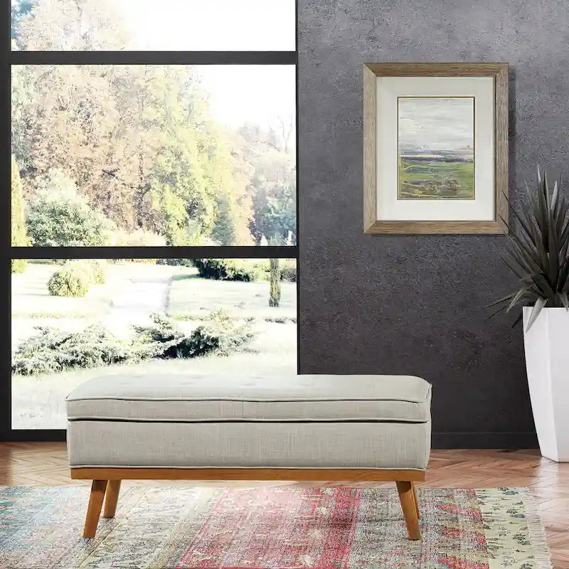 Carson Carrington Sastamala Mid-century Storage Bench