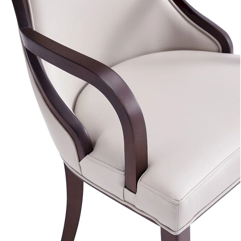 Manhattan Comfort Grand Faux Leather Dining Armchair
