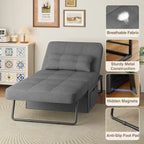 4 in 1 Convertible Sofa Bed Sleeper Sofa Chair Couch Bed, Lounger Adjustable Folding Ottoman Backrest for Living Room, Bedroom