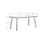 Utopia 17.52 High Rectangle Coffee Table with Splayed Legs