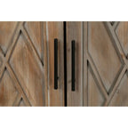 4 Door Wooden Twill Sideboard American Country Vintage Old Living Room Dining Room Hallway Entryway Cabinet