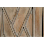 4 Door Wooden Twill Sideboard American Country Vintage Old Living Room Dining Room Hallway Entryway Cabinet