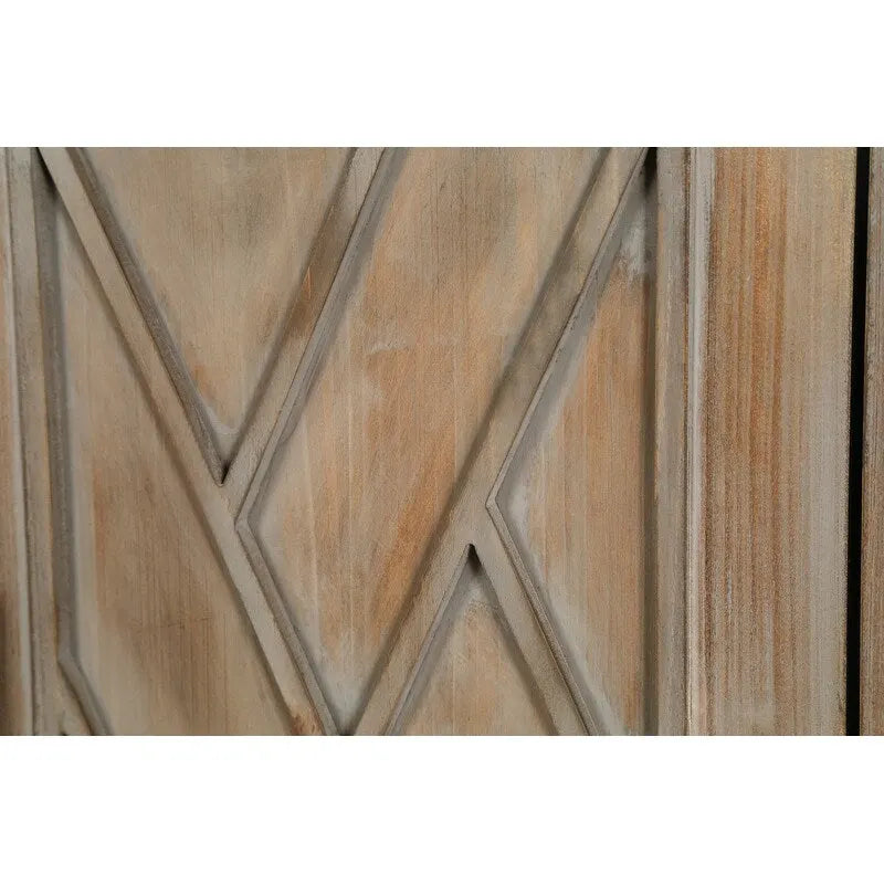 4 Door Wooden Twill Sideboard American Country Vintage Old Living Room Dining Room Hallway Entryway Cabinet