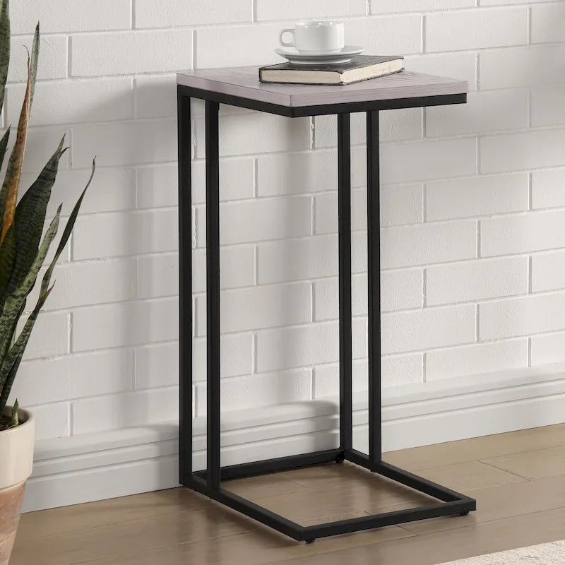 Rendrick Industrial 16-inch Steel C-shaped Side Table