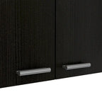 TUHOME Portofino 150 Wall Cabinet with 2 Double Doors, Dish Rack, 2 Open Shelves, and 2 Inner Shelves - N/A