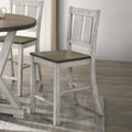 Furniture of America Theile Rustic Wood Counter Height Chairs, Set of 2