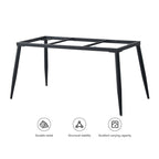 70.8 inch rectangular white kitchen dining table, with a sintered stone marble tabletop, metal legs