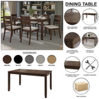 CraftPorch Vintage Style 7-piece Wooden Dining Set