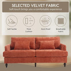 HOMEFUN Modern chenille Fabric Loveseat,2-Seat Upholstered Loveseat Sofa Modern Couch