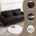 HOMEFUN Modern chenille Fabric Loveseat,2-Seat Upholstered Loveseat Sofa Modern Couch