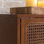 SEI Furniture Mid-century Modern TV Stand Media Console for TV's up to 68