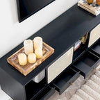 SEI Furniture Mid-century Modern TV Stand Media Console for TV's up to 68