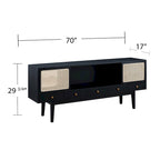SEI Furniture Mid-century Modern TV Stand Media Console for TV's up to 68