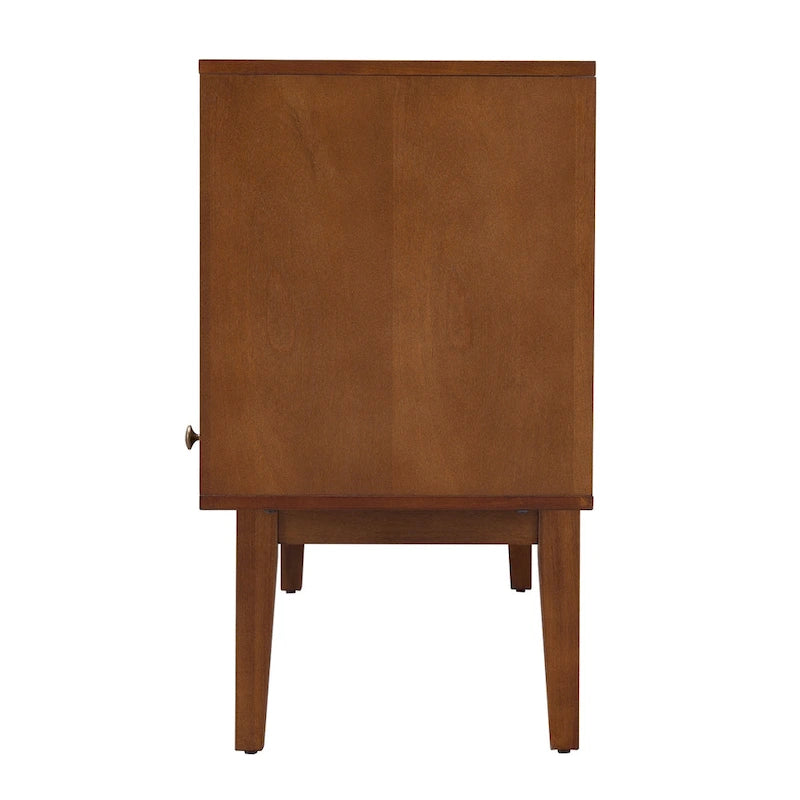 SEI Furniture Mid-century Modern TV Stand Media Console for TV's up to 68