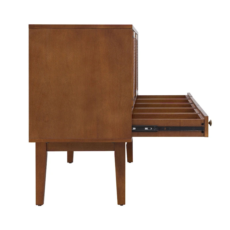 SEI Furniture Mid-century Modern TV Stand Media Console for TV's up to 68