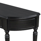 Nestfair Retro Wooden Console Table with Open Shelf Two Drawers