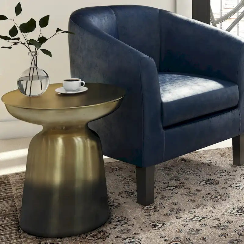 WYNDENHALL Layne Modern Industrial 16 inch Wide Metal Accent Side Table, Fully Assembled