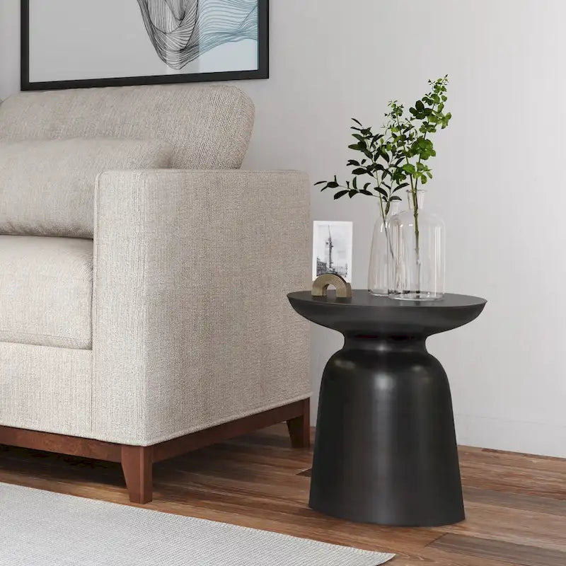 WYNDENHALL Layne Modern Industrial 16 inch Wide Metal Accent Side Table, Fully Assembled