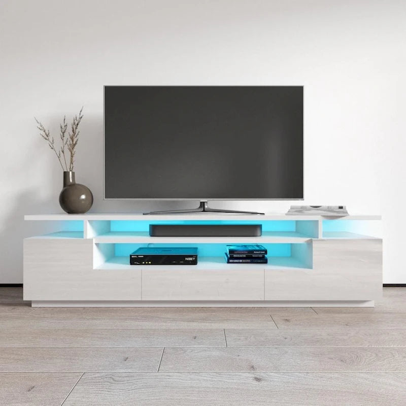 Strick & Bolton Sparkes 77-inch High Gloss TV Stand with LED Lights